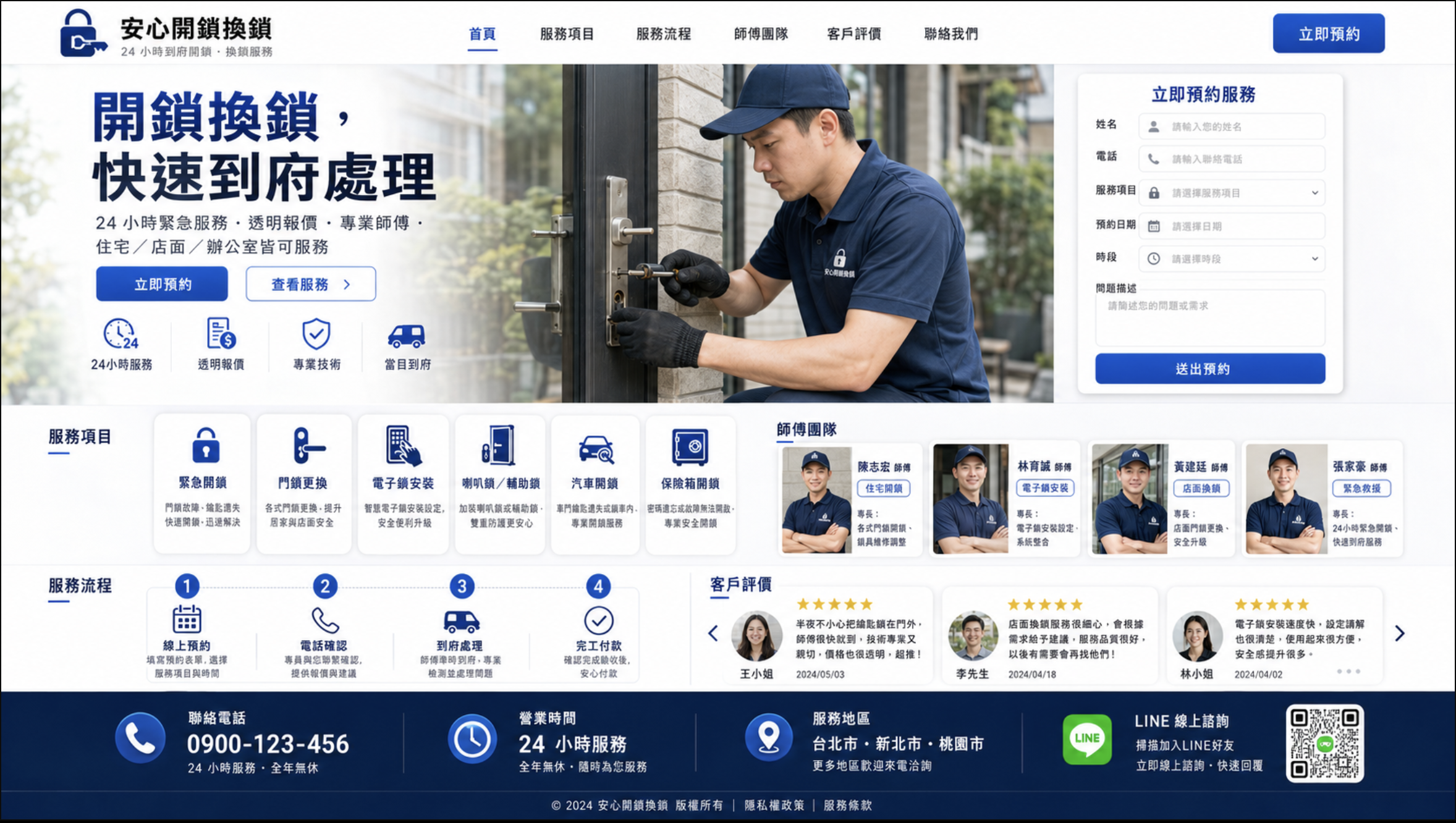 開鎖換鎖網站製作網站預覽