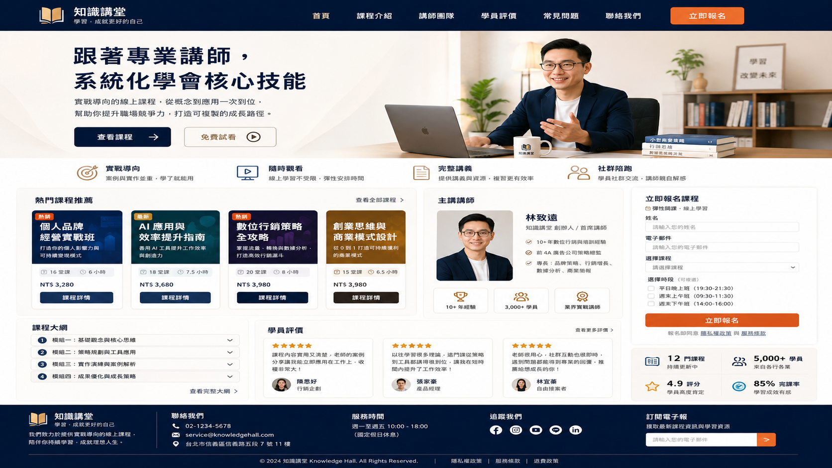 家教招生網站網站預覽