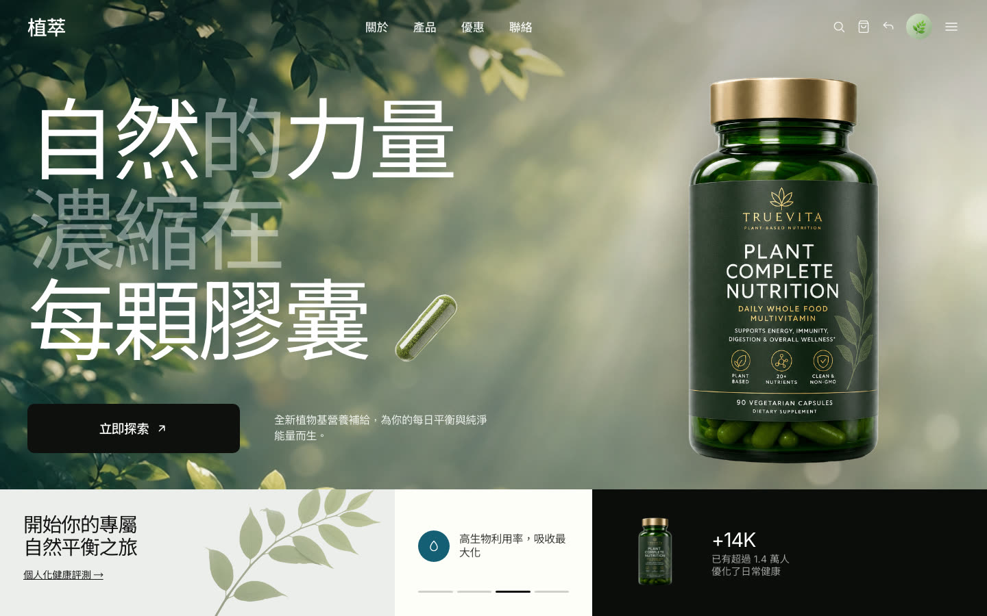 自然保健風格靜態預覽